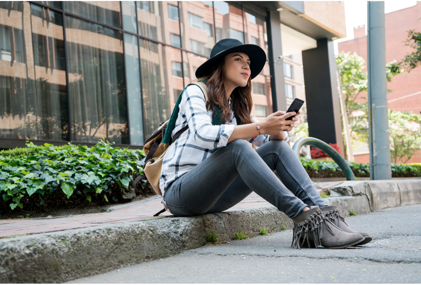 woman waiting